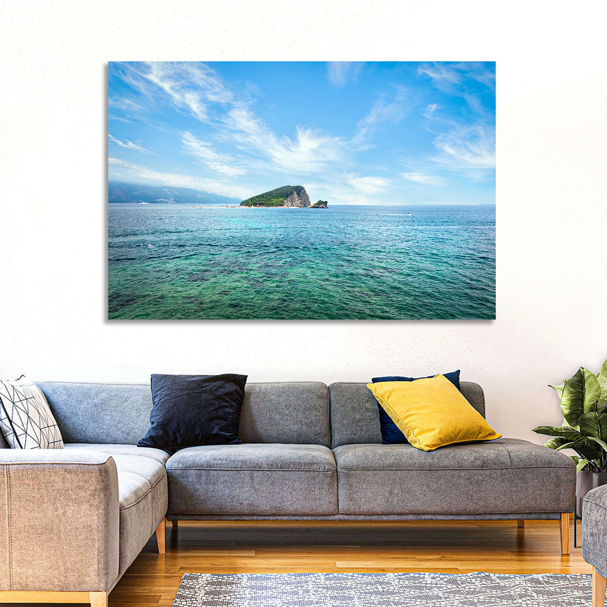 Sveti Nikola Island, Budva Wall Art in a room, landscape