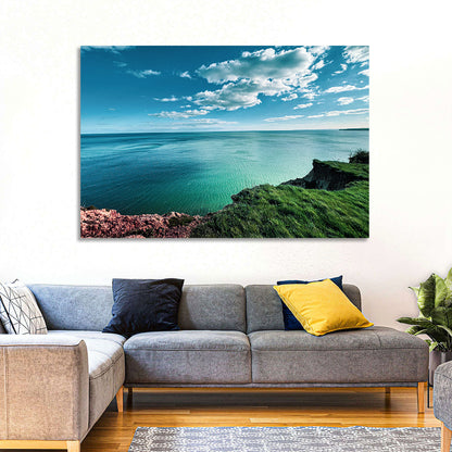 Coastal Cliffs Above a Turquoise Sea Wall Art