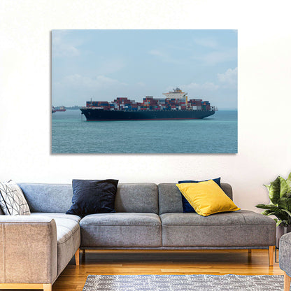Harbor Container Ship at Sea Wall Art