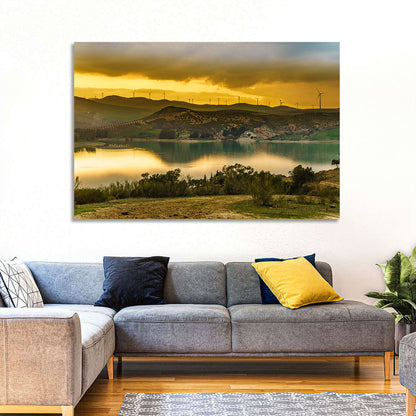 Andalucia Wind Farm at Golden Hour Wall Art