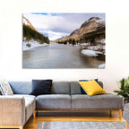 Grungevatn Winter River and Lake Wall Art