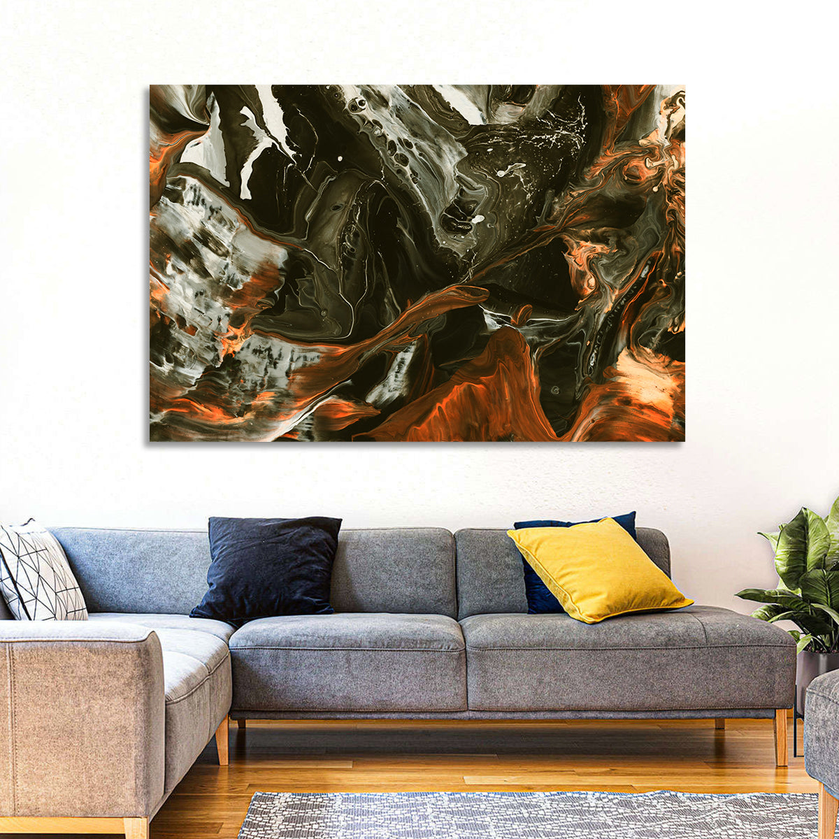 Volcanic Marble Swirl Wall Art