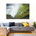 Misty Path at Gullfoss Waterfall Wall Art