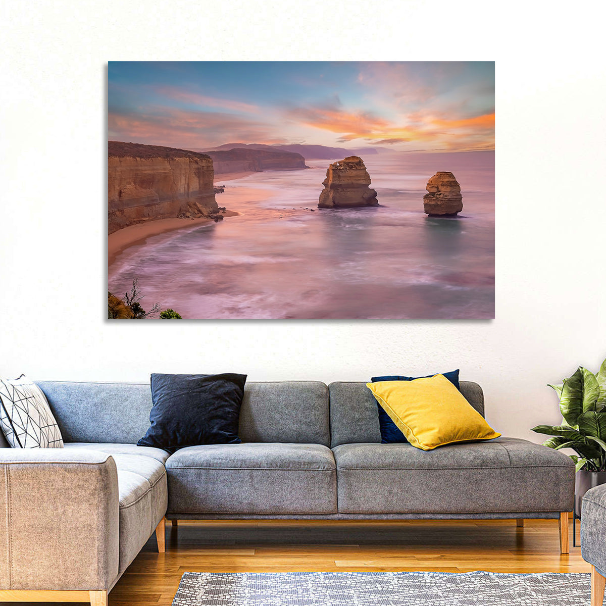 Twelve Apostles Sunset Sea Stacks Wall Art