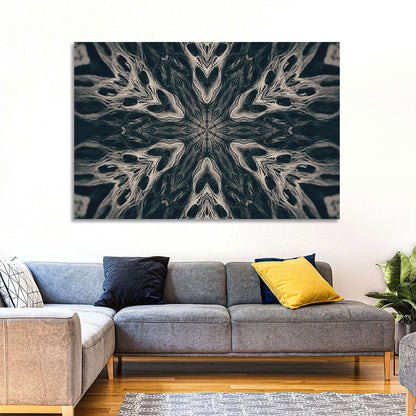 Black Gothic Demon Mandala Wall Art