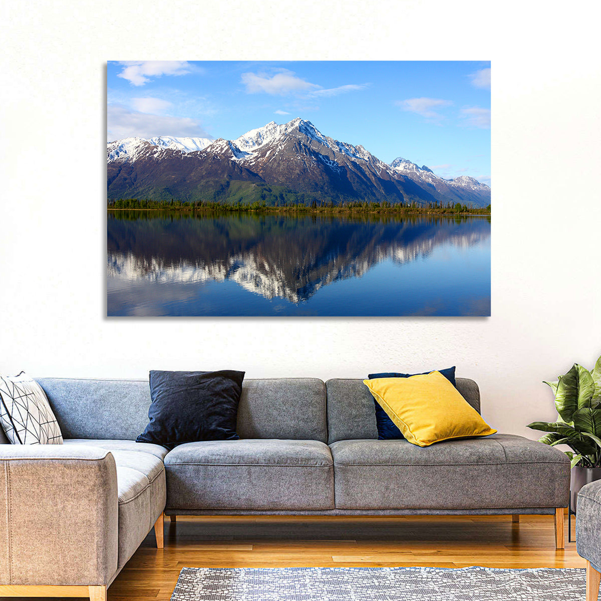 Pioneer Peak Reflected in Jim Lake Wall Art