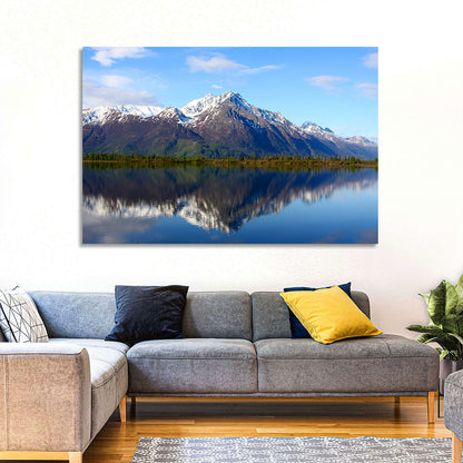 Pioneer Peak Reflected in Jim Lake Wall Art