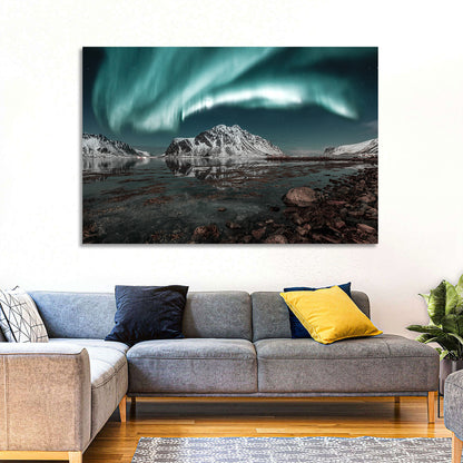 Lofoten Aurora Reflection Wall Art
