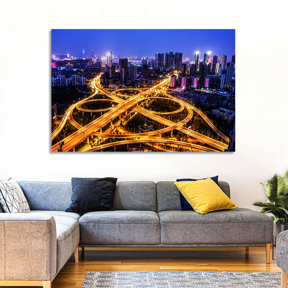 Hanyang District Interchange Nightscape Wall Art