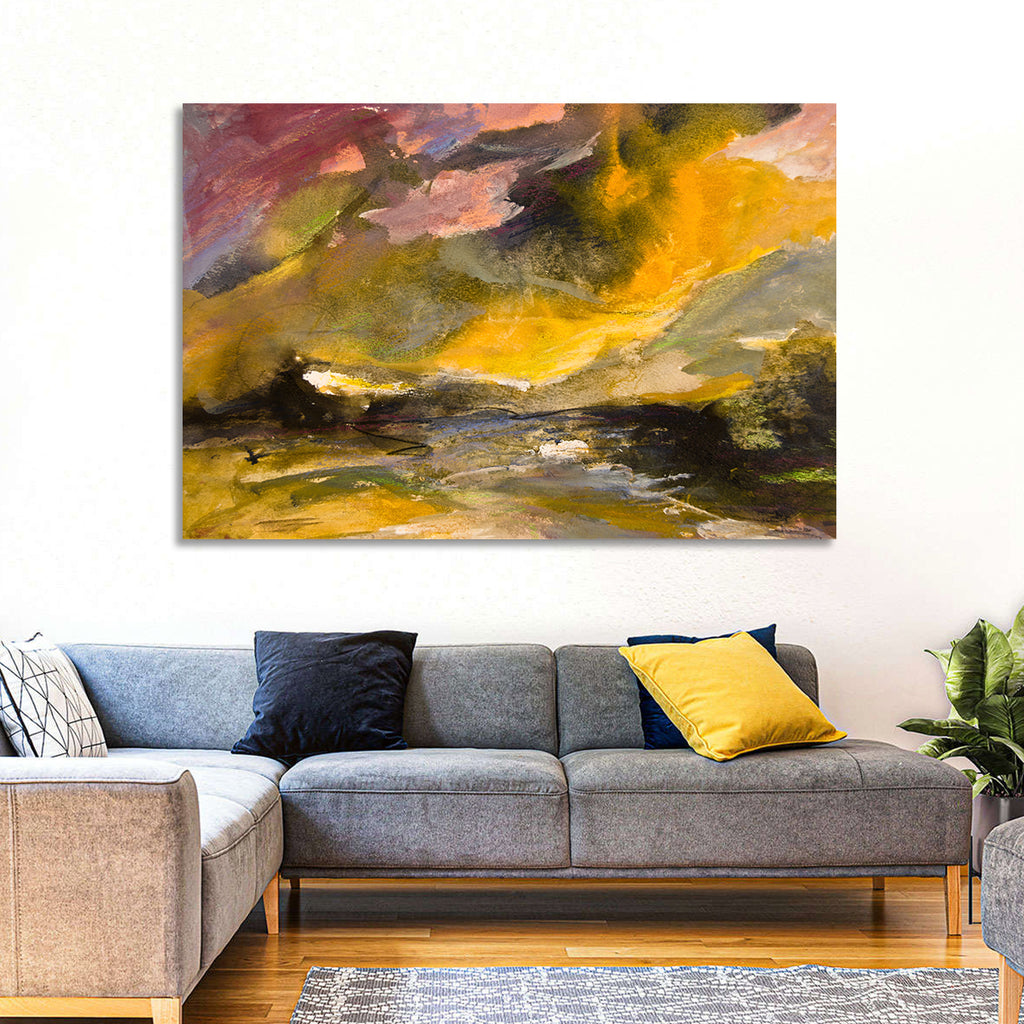 Coastal Storm Over Distant Water Wall Art