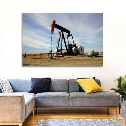 Pump Jack with Storage Tank Wall Art