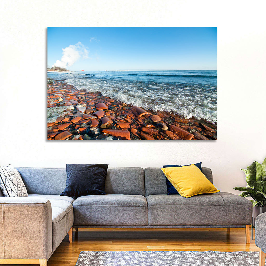 Lake Ontario Terracotta Shoreline Wall Art