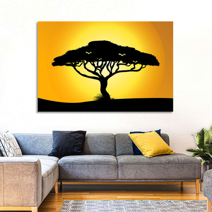 Tree at Sunset Wall Art