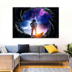 Astronaut at Alien Planet Cave Wall Art