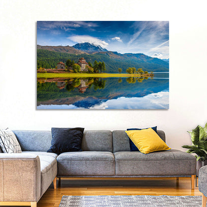 Lake Silvaplana with Crap Da Sass Wall Art