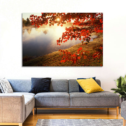 Autumn Pond Sunrise Connecticut Wall Art