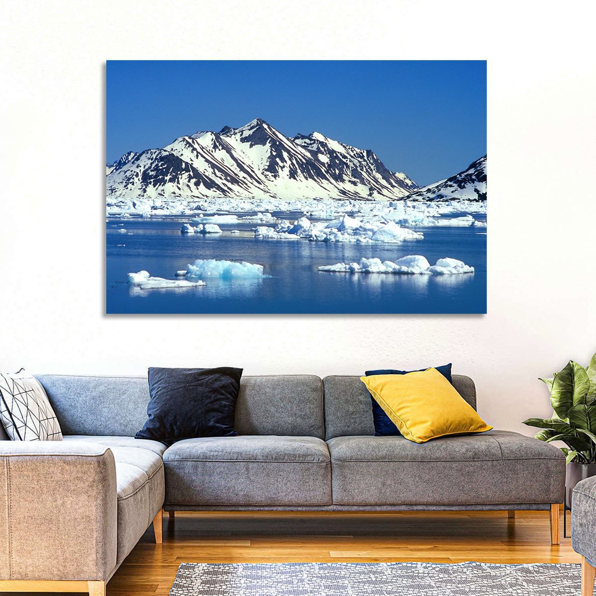 Eastern Greenland Sea Wall Art in a room, landscape