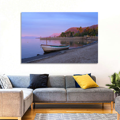 Lake Chapala Shoreline at Dusk Wall Art