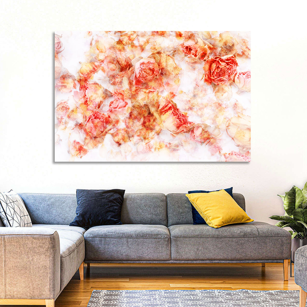 Scattered Dried Rose Petals Wall Art