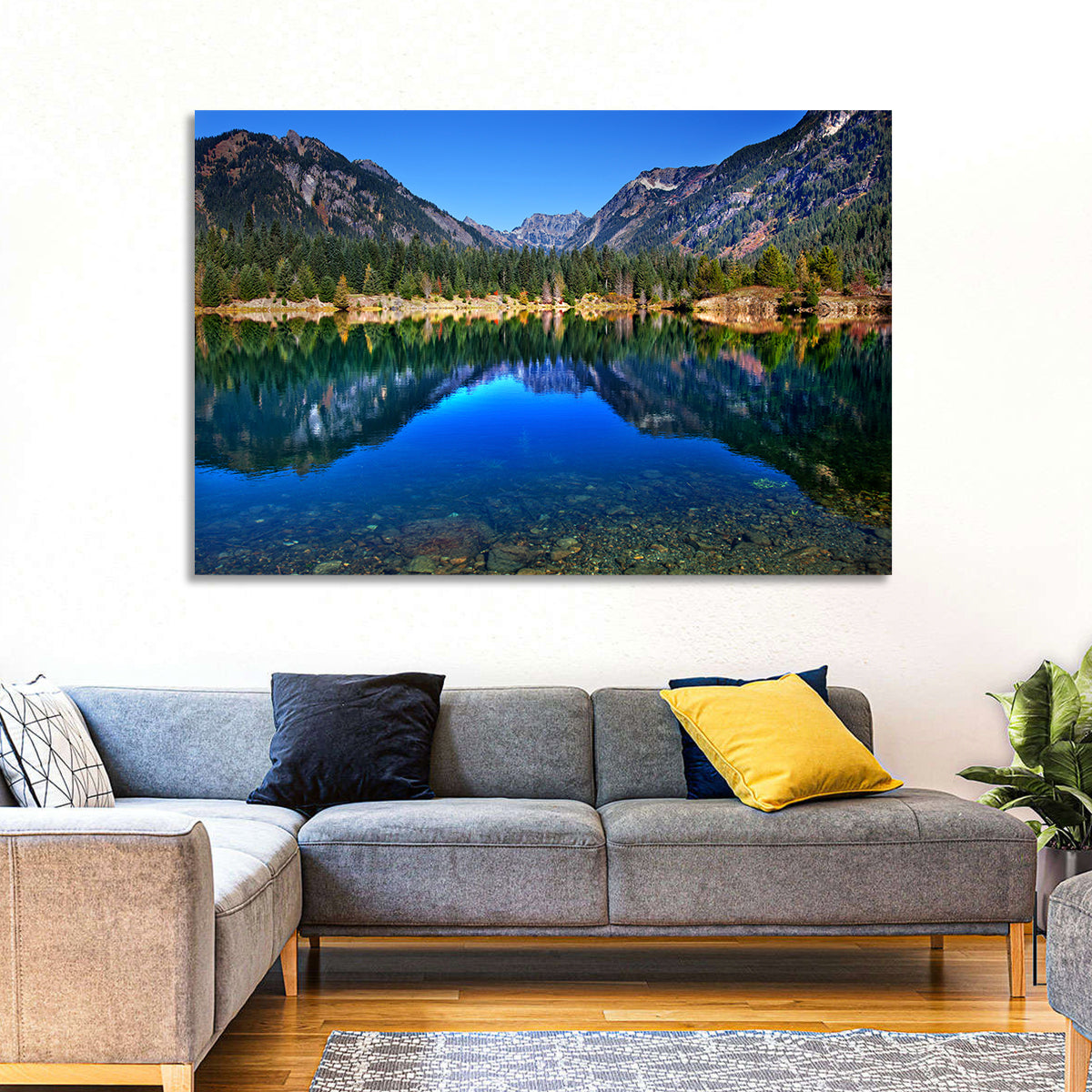 Gold Lake Reflection Wall Art