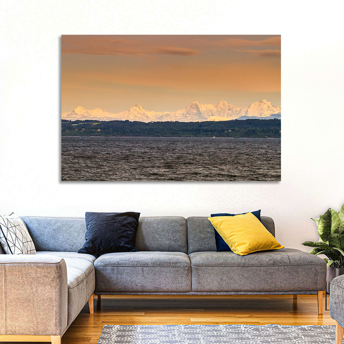 Lake Neuchatel Golden Hour Wall Art
