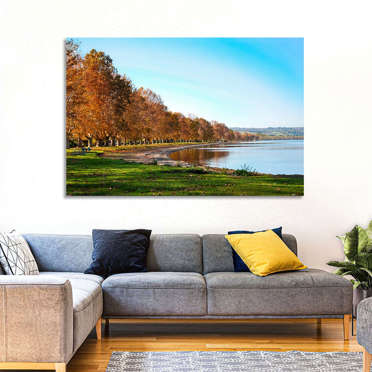 Lake Bolsena Autumn Shoreline Wall Art