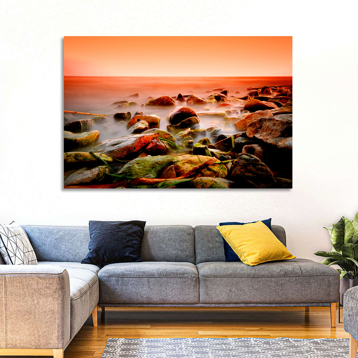 Lake Shore Sunset Wall Art