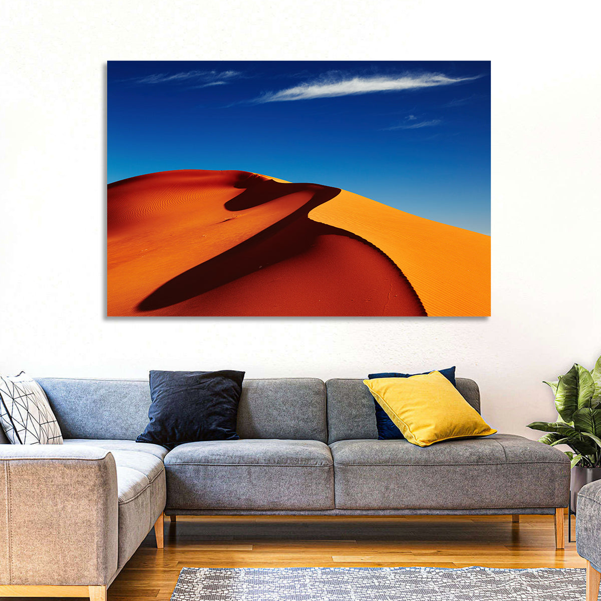 Sahara Dune Shadow Wall Art in a room, landscape