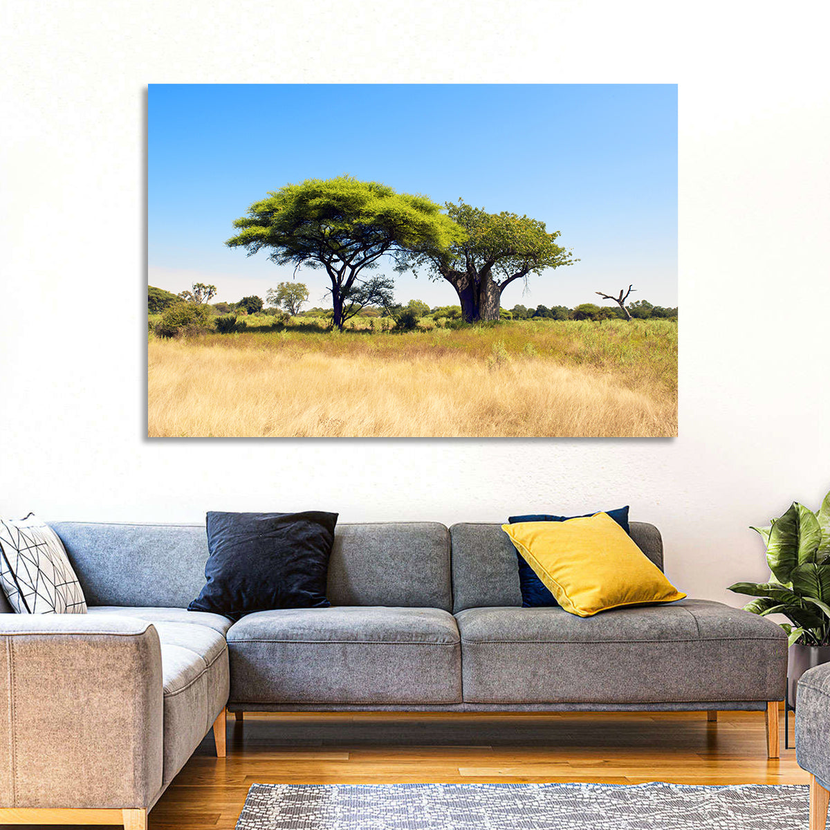 Acacia and Baobab Trees Wall Art