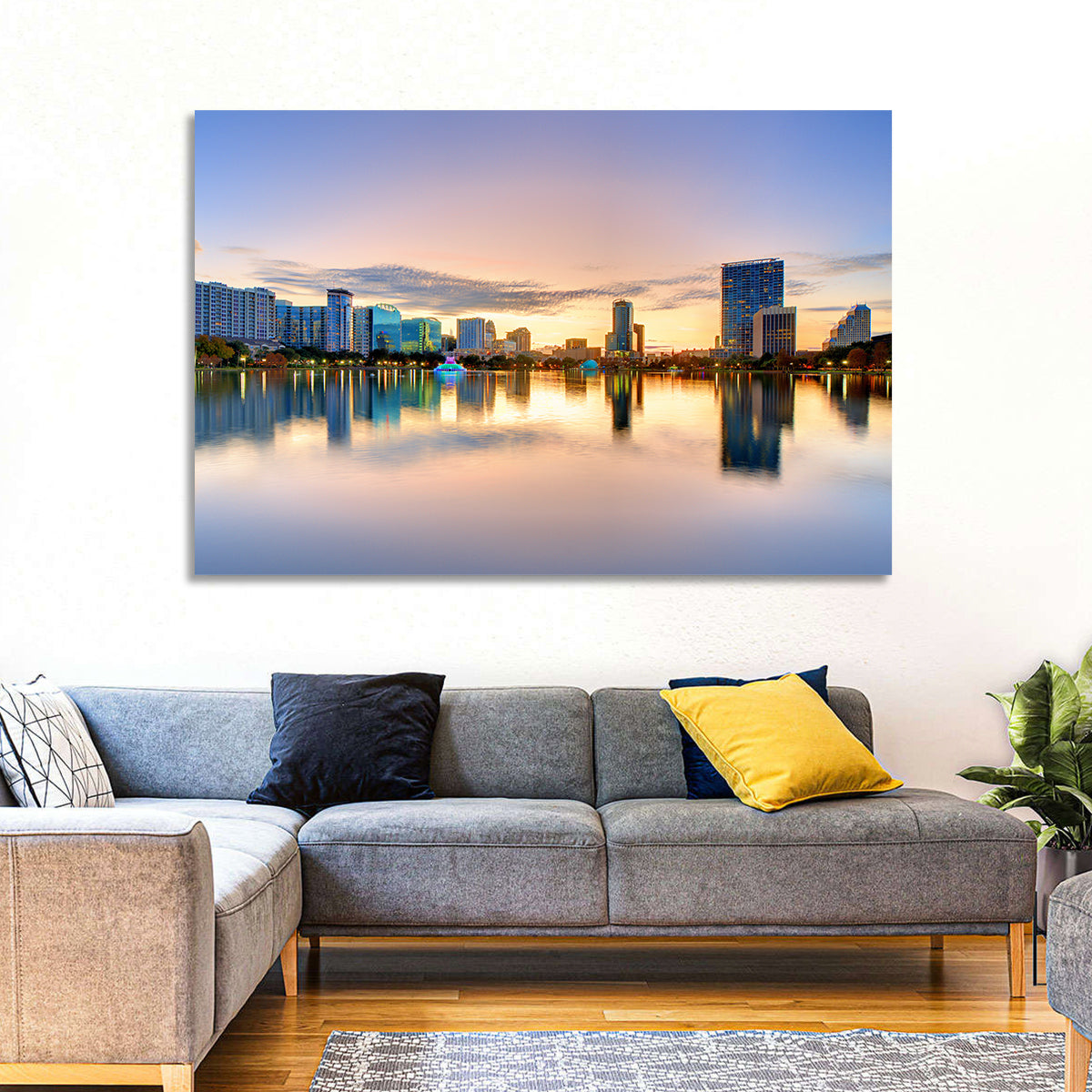 Orlando Skyline at Dusk Wall Art