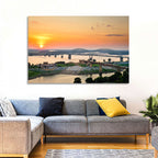Hernando De Soto Bridge at Sunset Wall Art