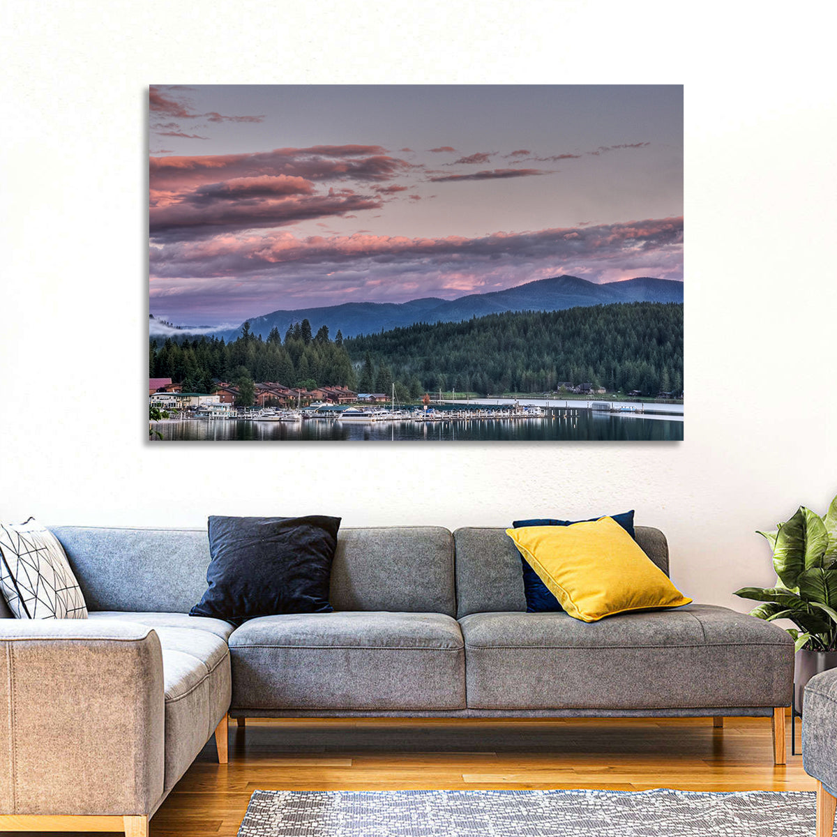 Lake Pend Oreille Twilight Reflection Wall Art