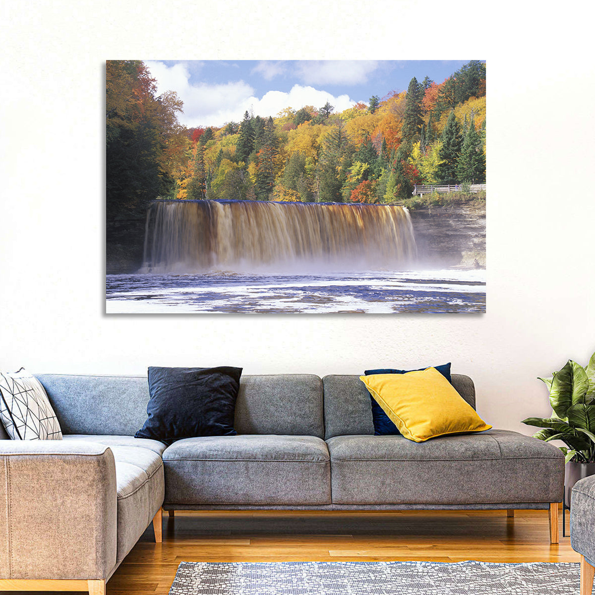 Tahquamenon Falls Autumn Waterfall Wall Art