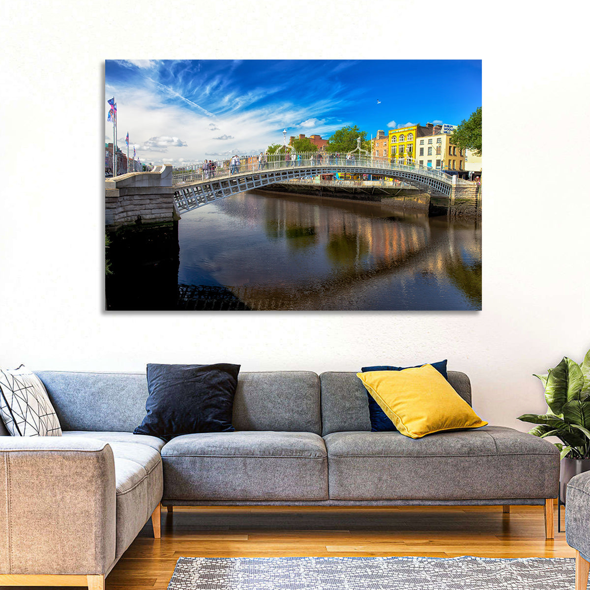 Ha'penny Bridge, Dublin Wall Art in a room, landscape