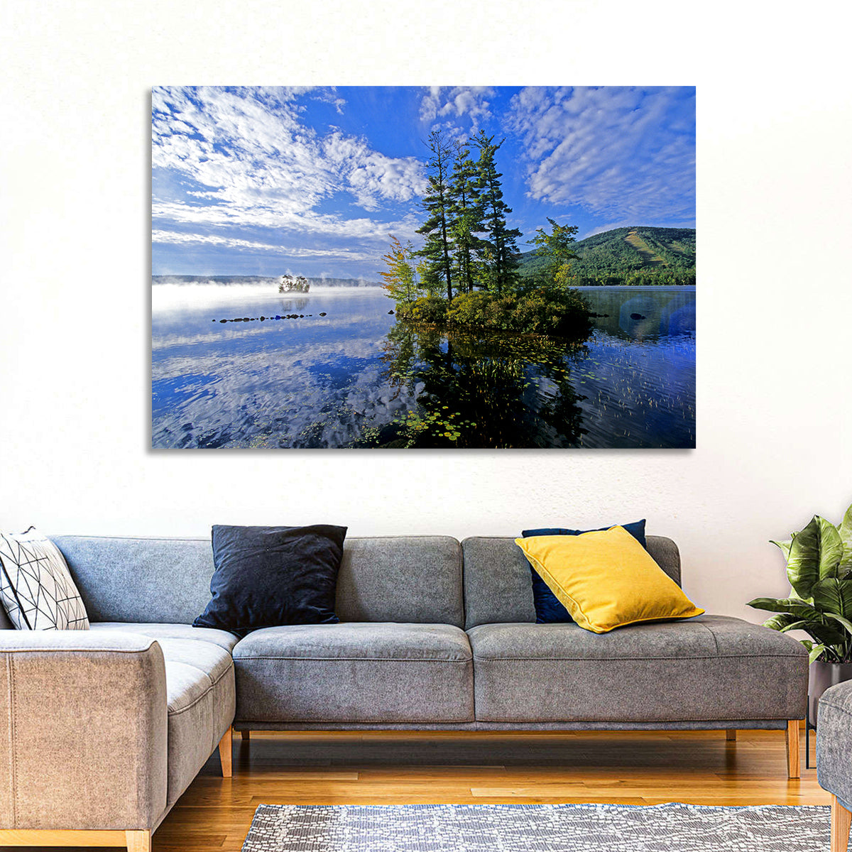 Misty Maine Lake Wall Art