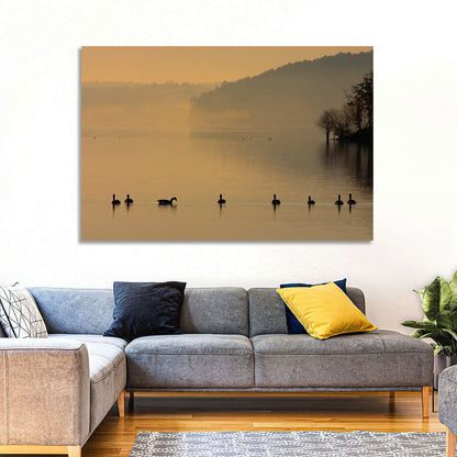 Lake Degray Geese Silhouette Wall Art