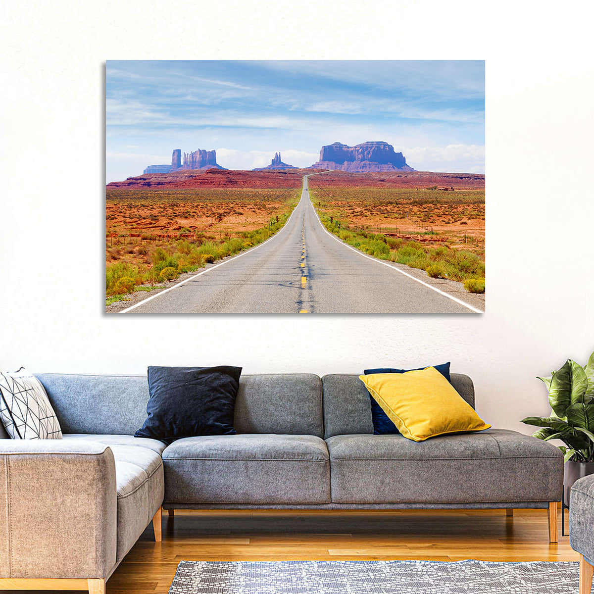 Highway 163 Into Monument Valley Wall Art