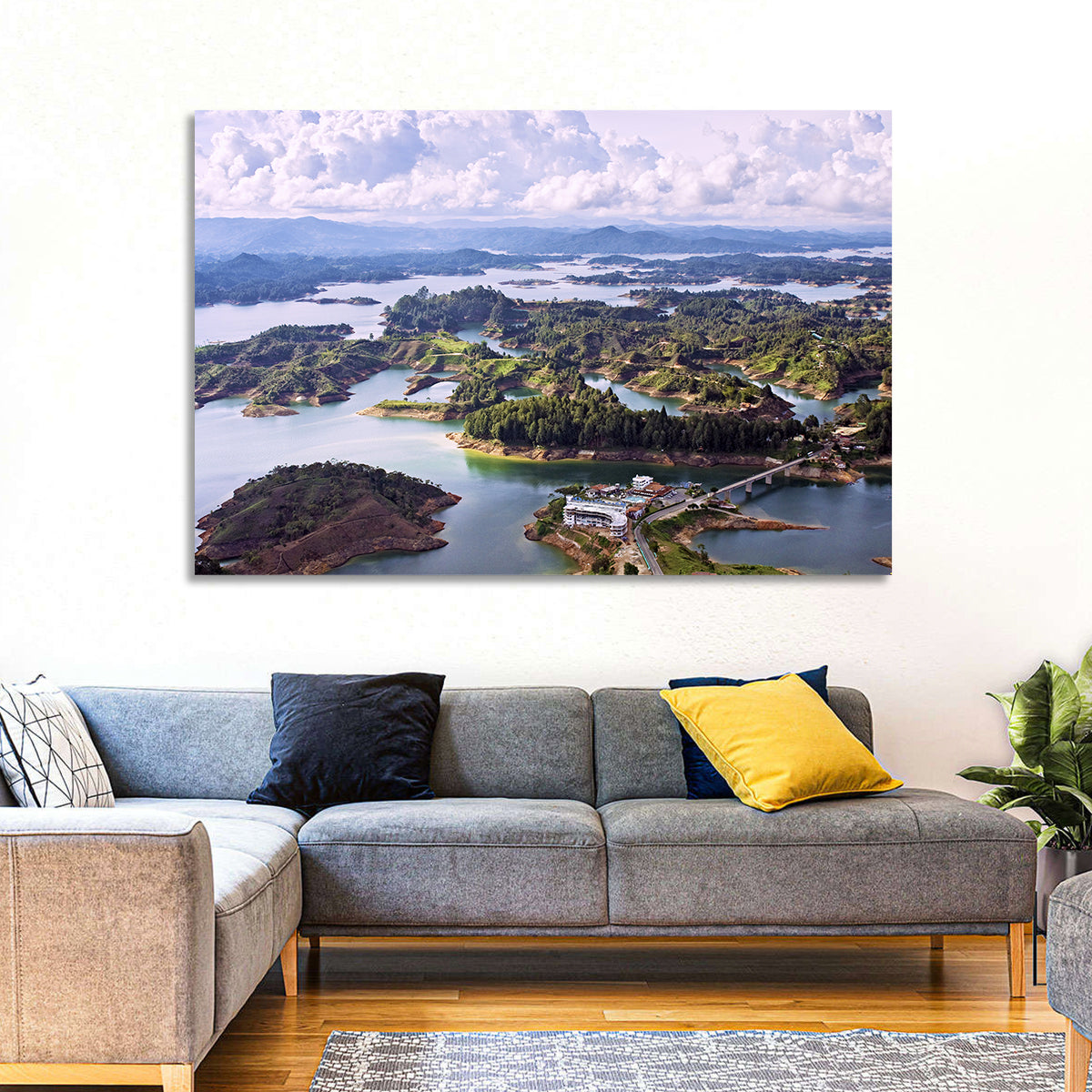 Guatapé Reservoir Aerial View Wall Art
