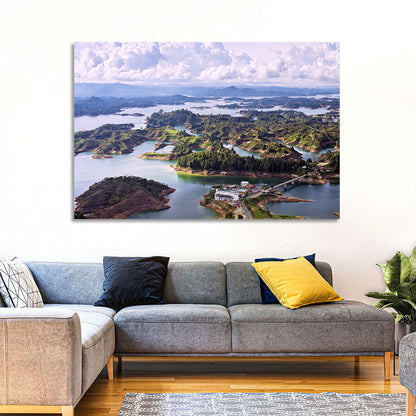 Guatapé Reservoir Aerial View Wall Art