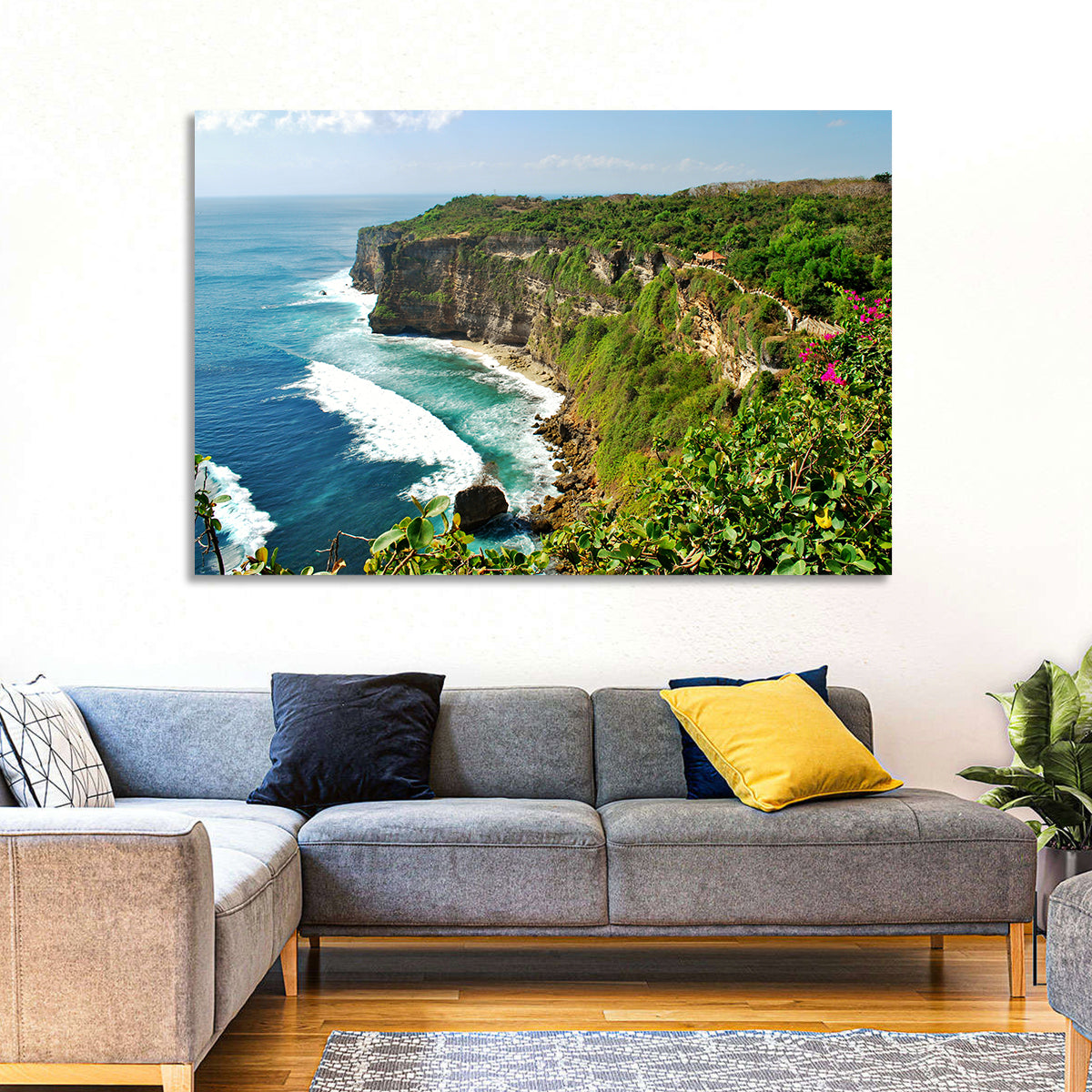 Uluwatu Cliffs, Bali Wall Art in a room, landscape