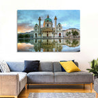 Karlskirche at Golden Hour Wall Art