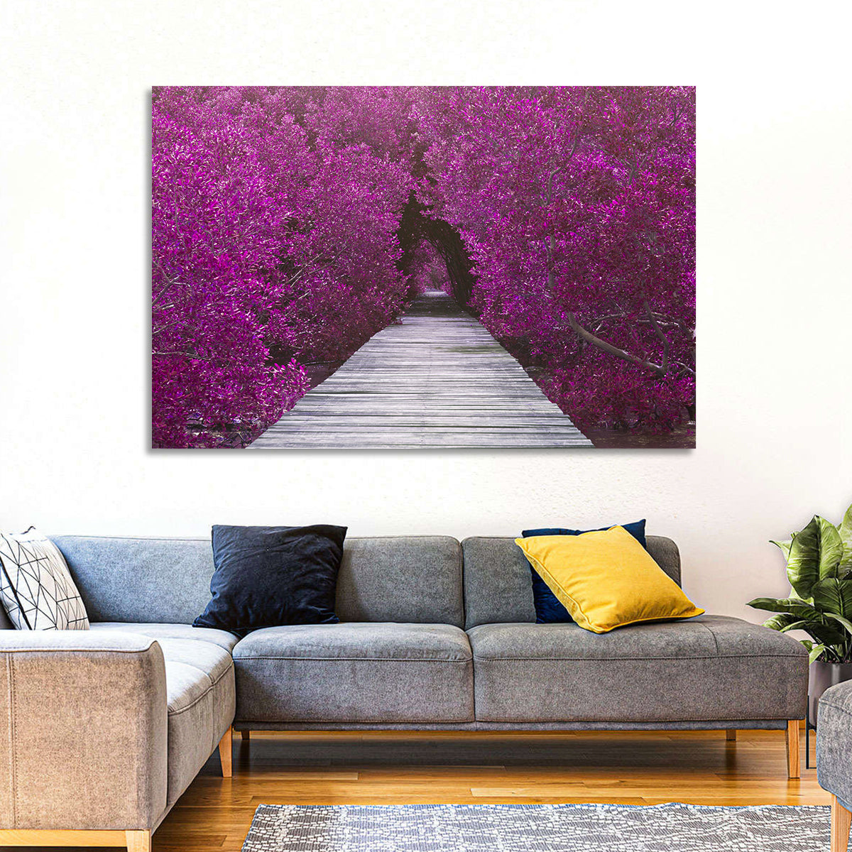 Magenta Mangrove Pathway Wall Art