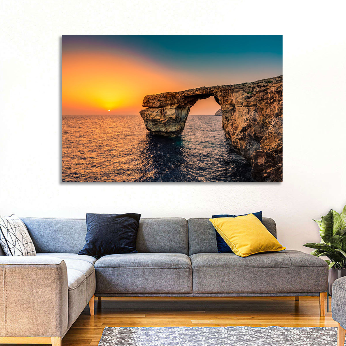 Azure Window Sunset, Dwejra Wall Art