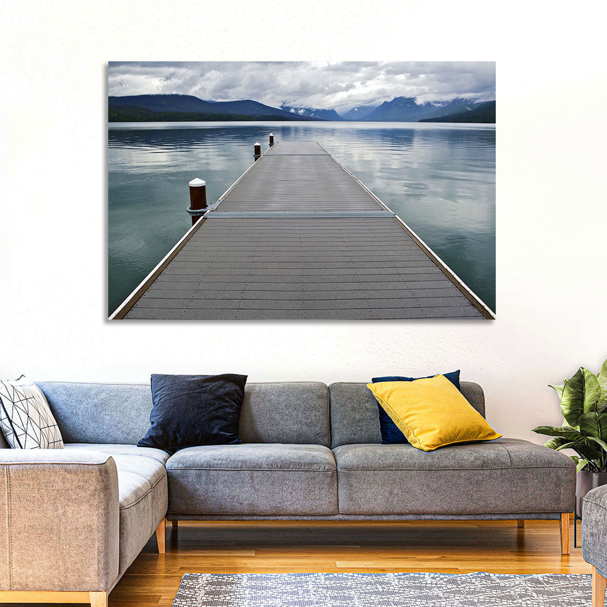 Lake Mcdonald Wooden Dock Wall Art