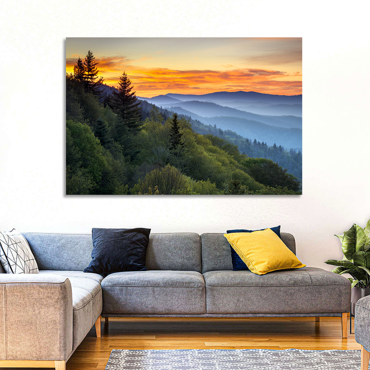 Great Smoky Mountains Sunset Wall Art