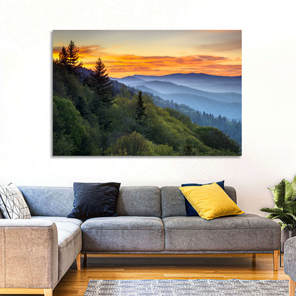 Great Smoky Mountains Sunset Wall Art