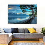 Lake Geneva View from Montreux Wall Art