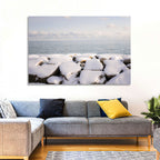 Lake Ontario Snowy Rocks Wall Art