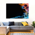 Glowing Flame Abstract Wall Art