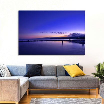 Lake Balaton Twilight Pier Wall Art